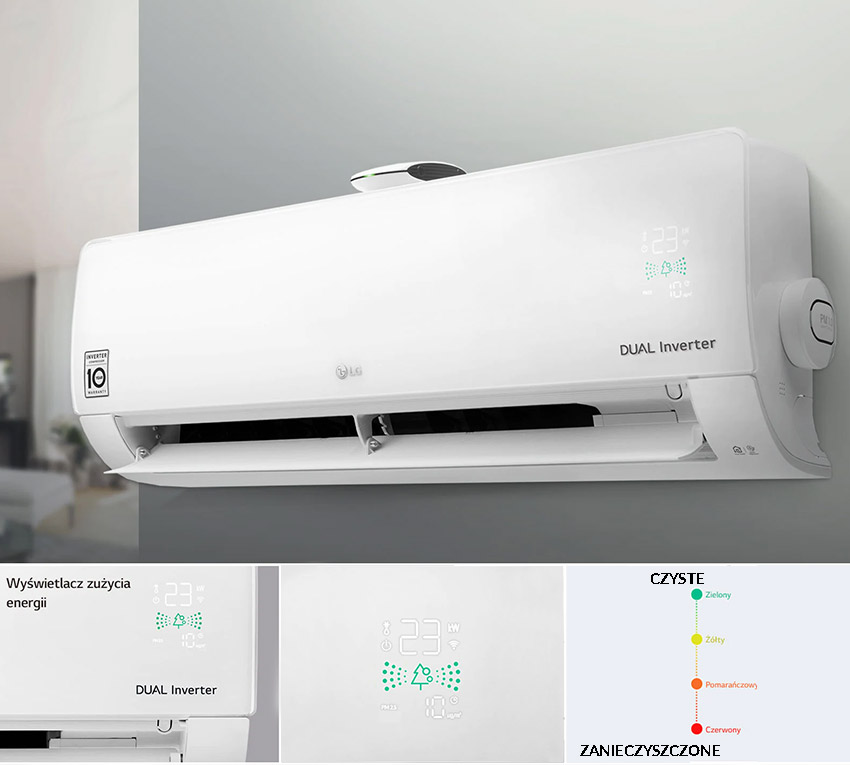 Czujnik jakości powietrza w LG DualCool