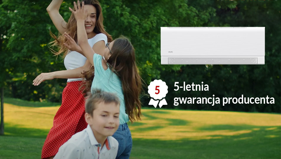 Klimatyzator AUX z 5-letnią gwarancją producenta