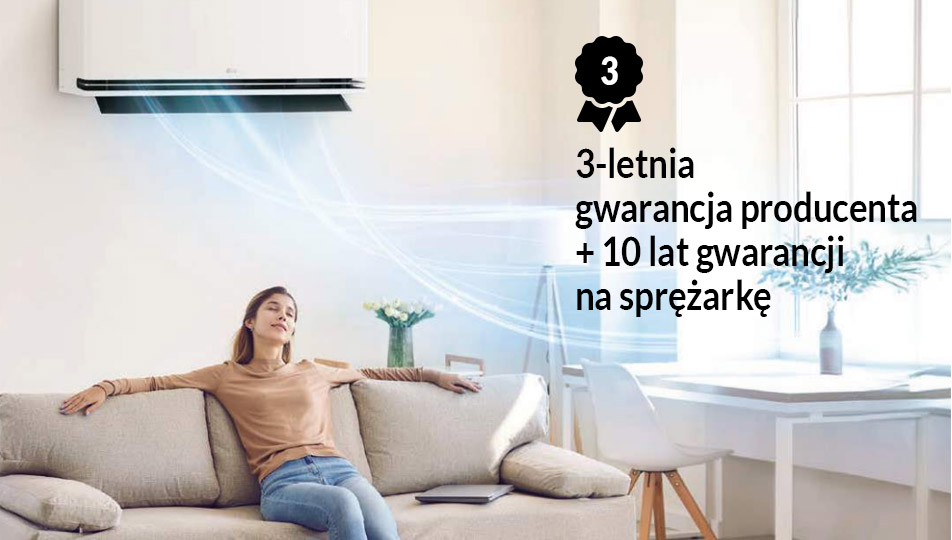 Klimatyzator LG z 3-letnią gwarancją producenta