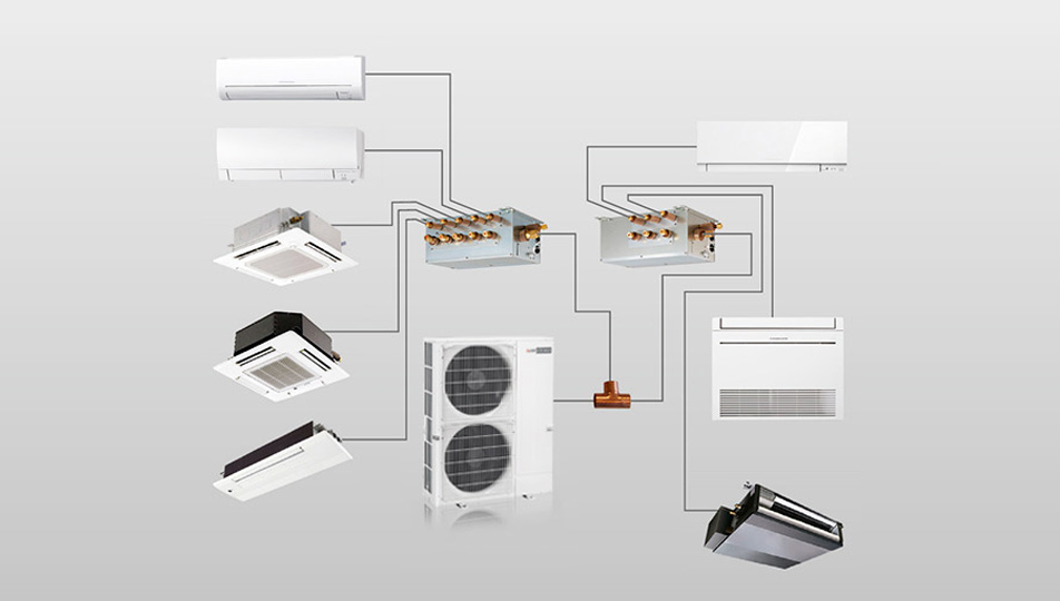 Rozplanowanie systemu MultiSplit dla Mitsubishi serii M