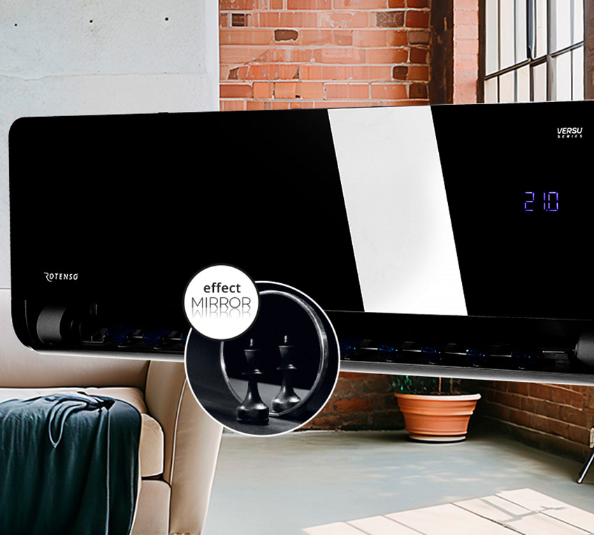 Panel frontowy z efektem lustra