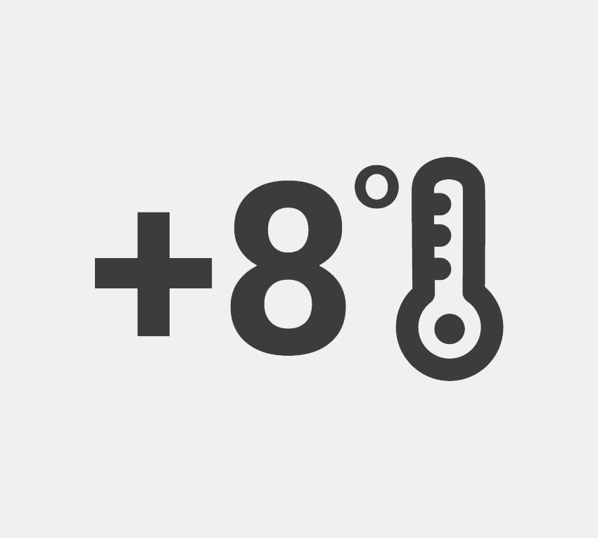 +8°C utrzymanie temperatury