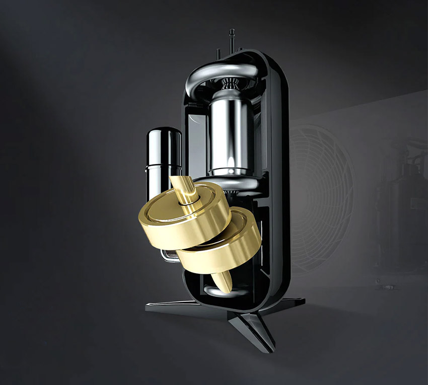 Energooszczędna i wydajna sprężarka Dual Inverter™