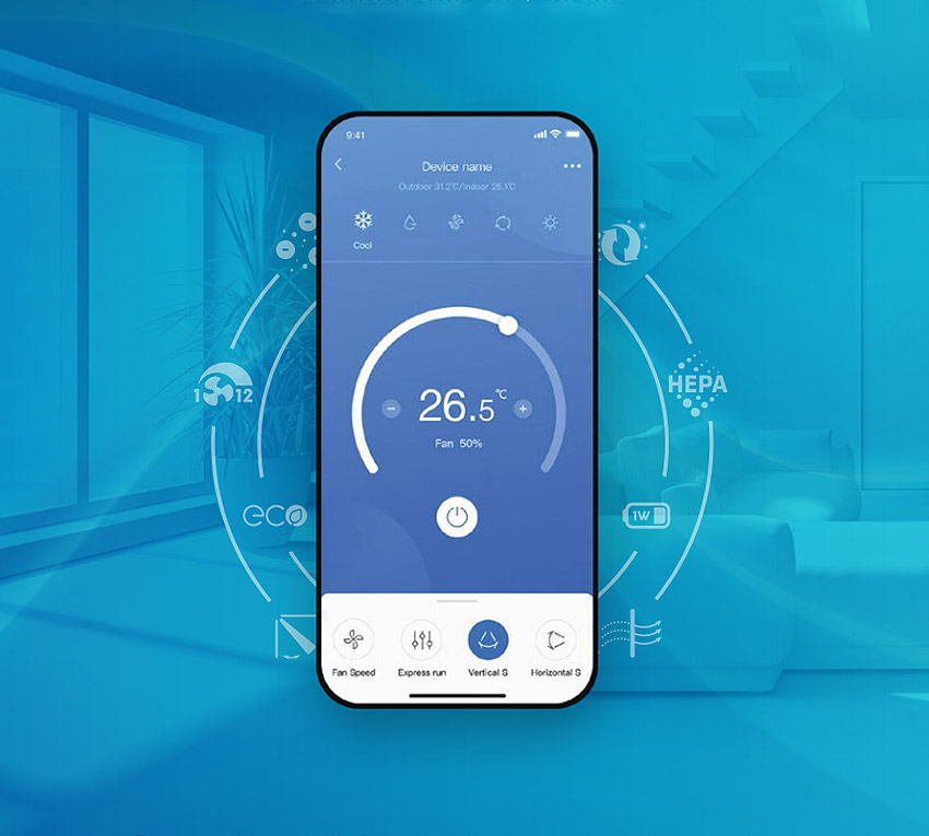 Pełna kontrola z aplikacją mobilną KAISAI