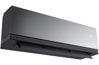 LG Artcool AI Mirror Soft Air - widok z dołu, otwarta żaluzja